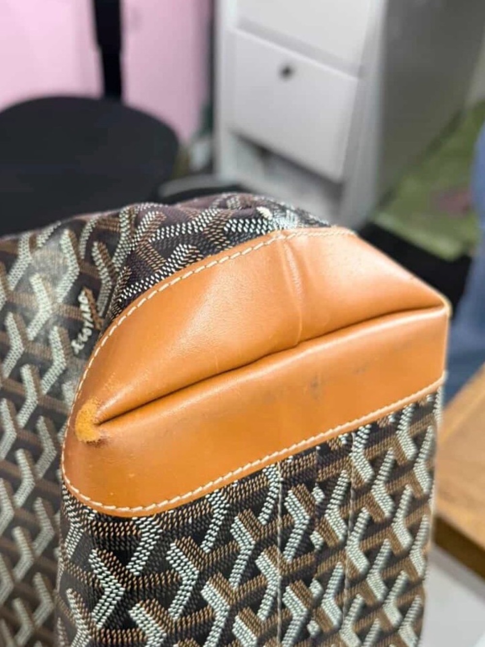 Goyard Bellechasse PM Biaude Tote Black/Tan - Picture 6 of 10